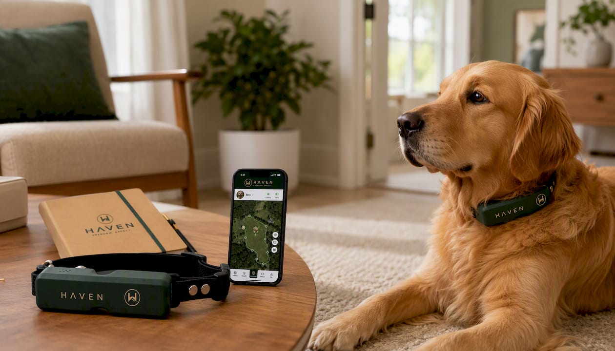NAXWAVE Wireless GPS Dog Fence and Tracking Collar