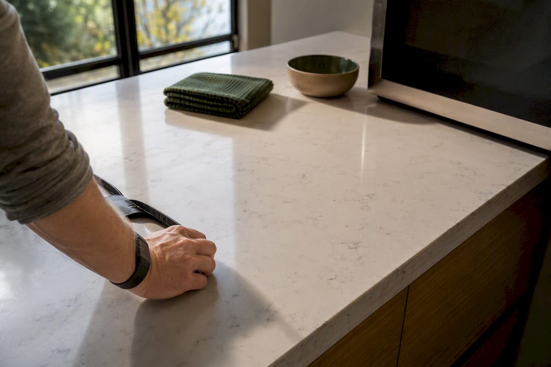 Testing GPS collar near kitchen microwave