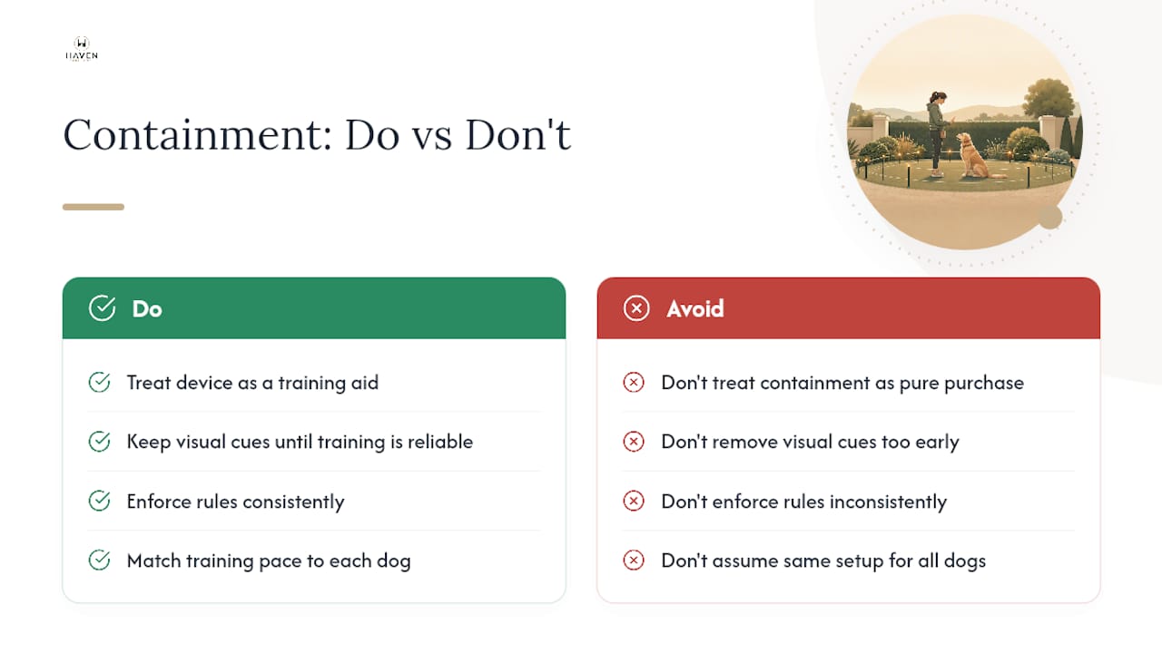 What Owners Get Wrong About Dog Containment — overview diagram