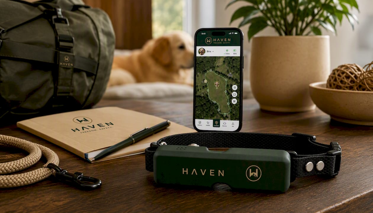 NAXWAVE Wireless GPS Dog Fence and Tracking Collar