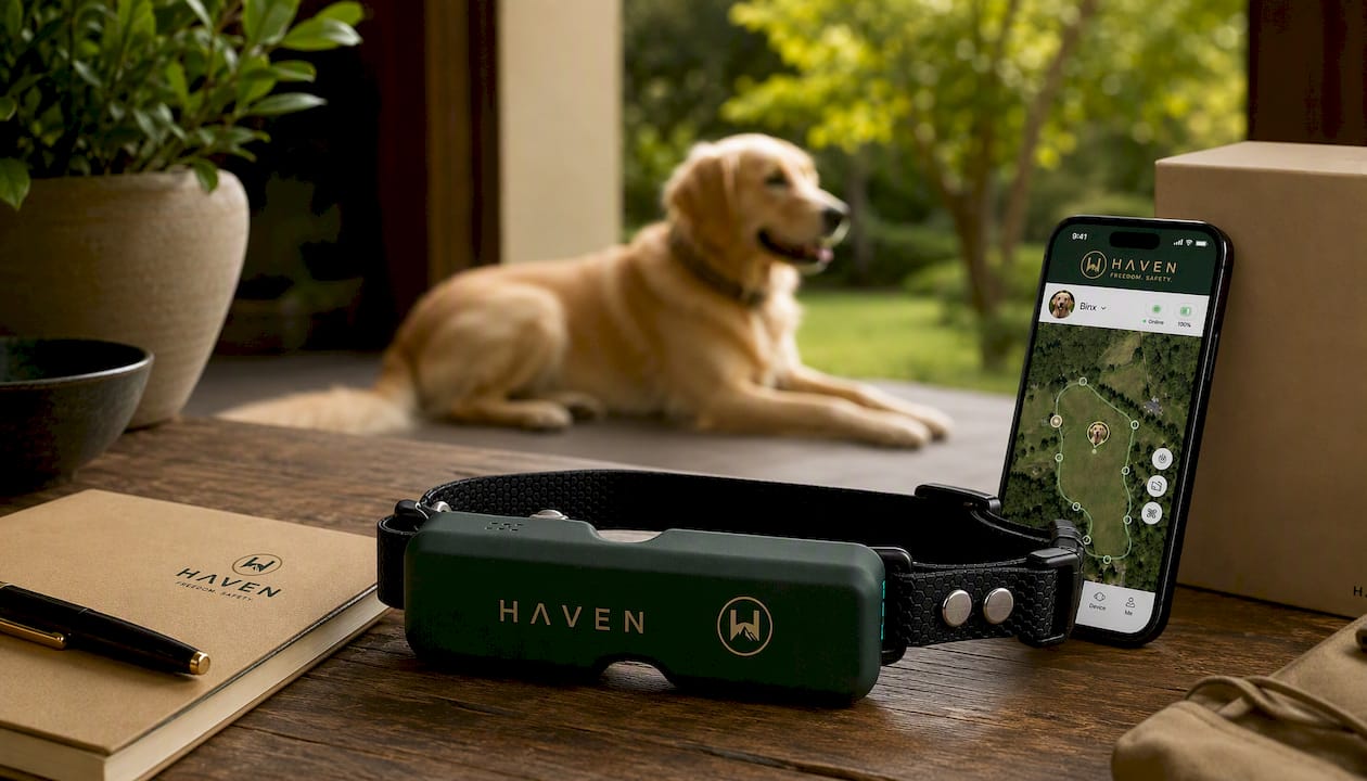 NAXWAVE Wireless GPS Dog Fence and Tracking Collar