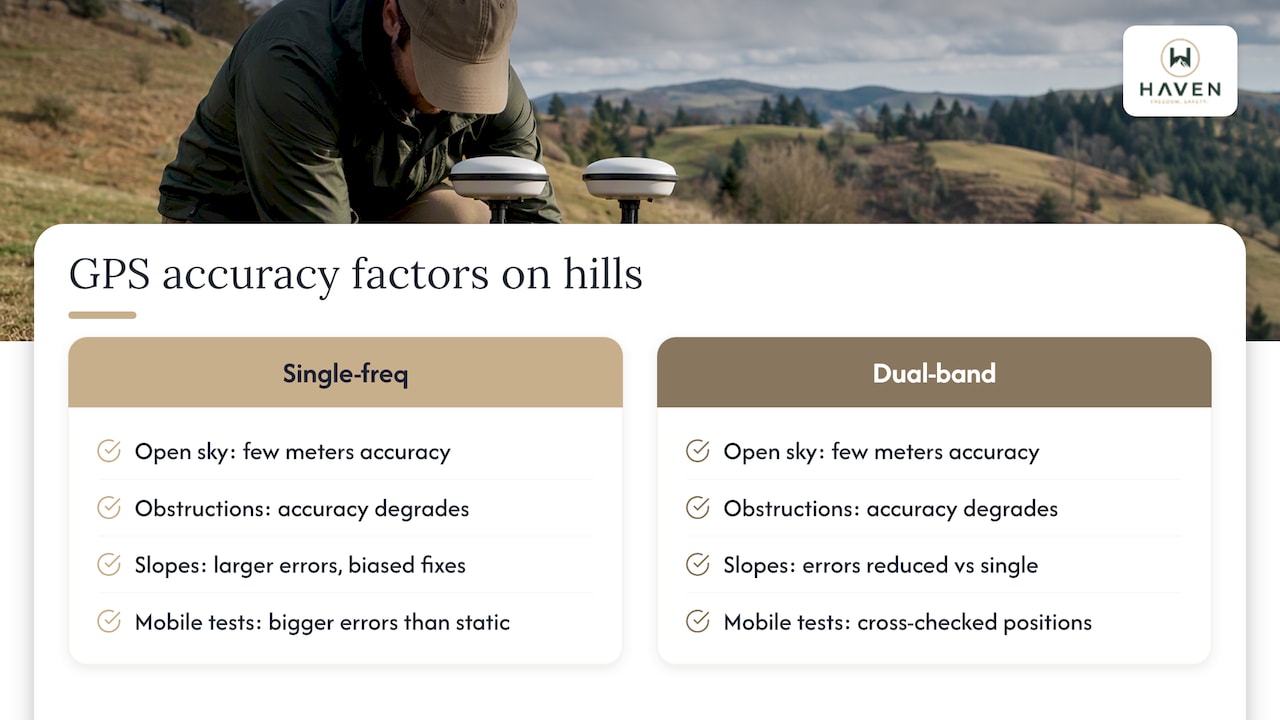 How hills and dual-band GPS affect accuracy