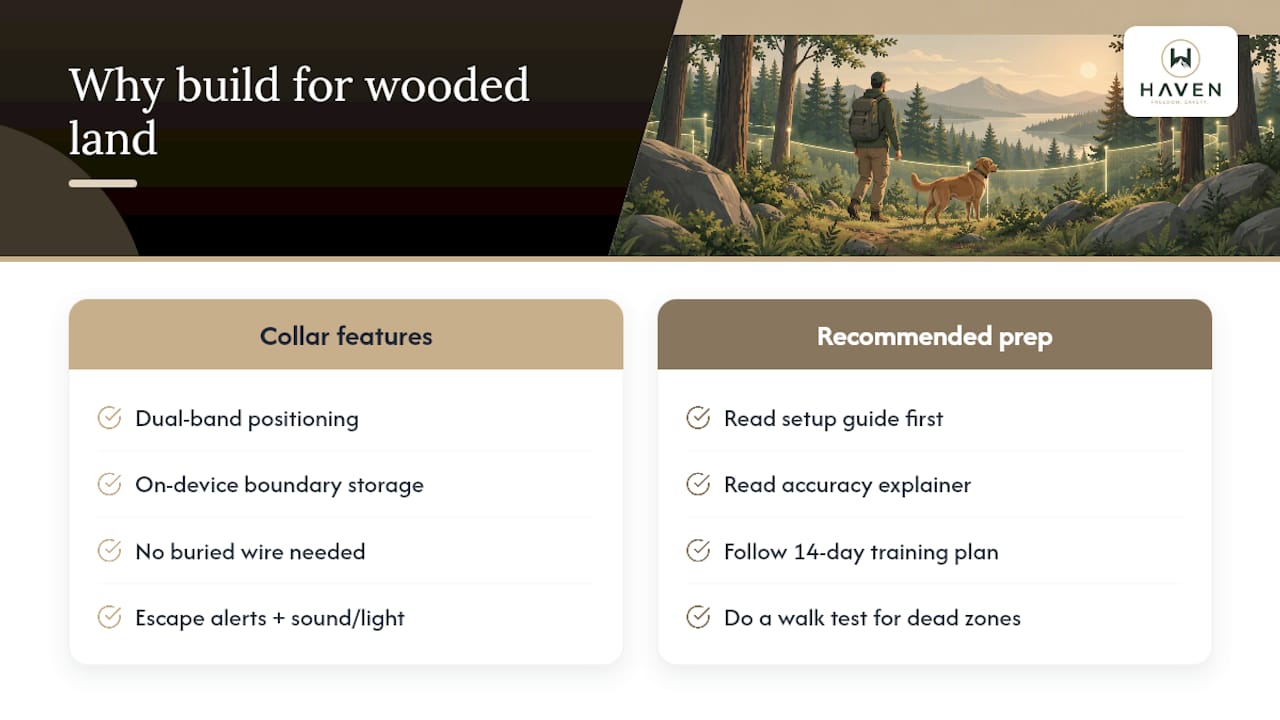 Why we build for wooded and rural properties first — overview diagram