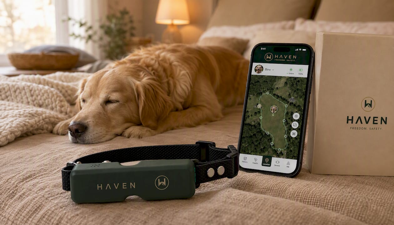 NAXWAVE Wireless GPS Dog Fence and Tracking Collar